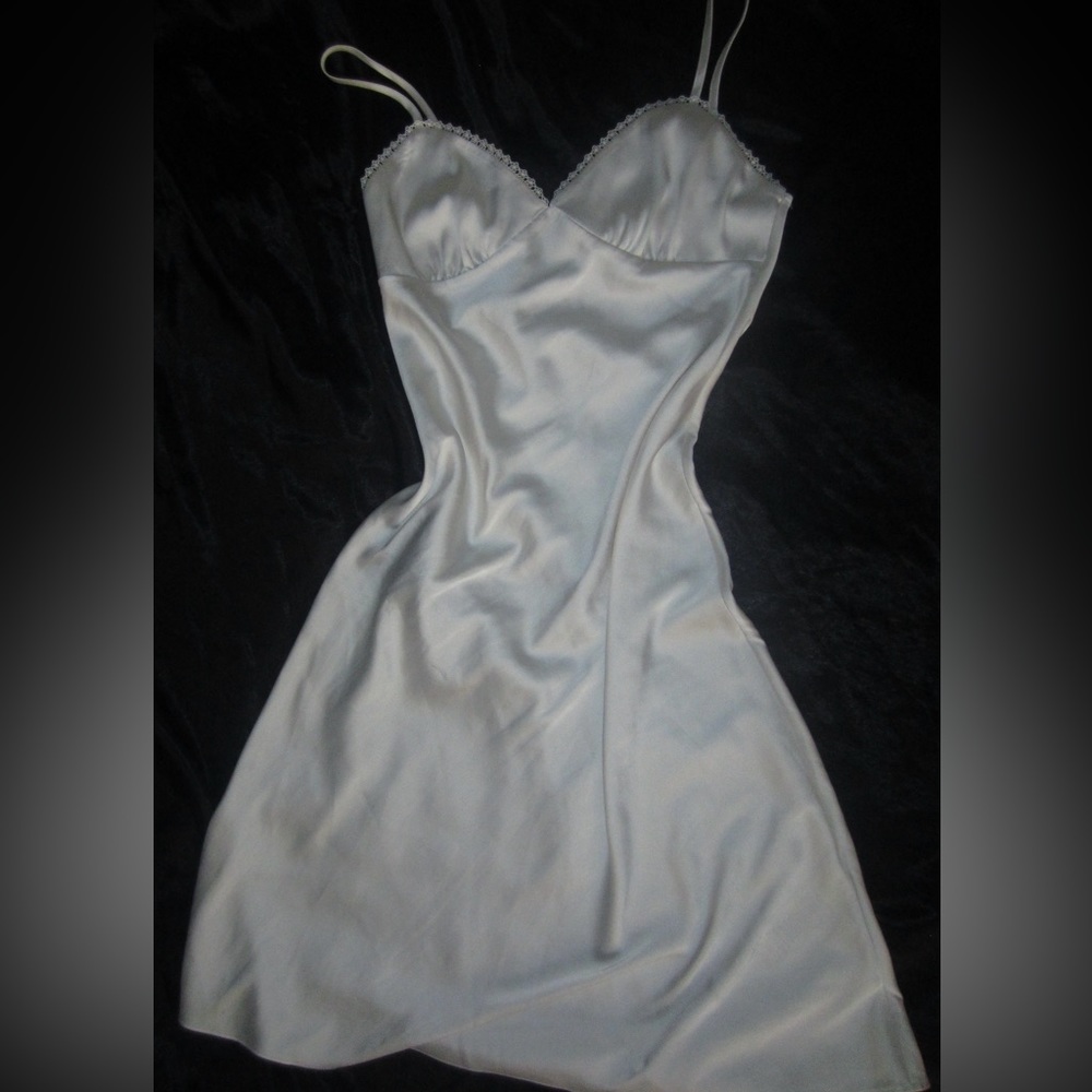 White Satin Slip Dress